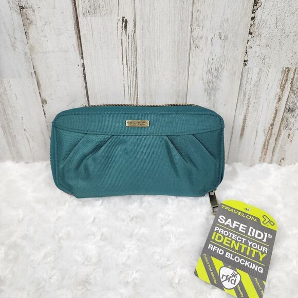 Travelon Safe ID RFID Blocking Wallet Teal - Picture 8 of 8